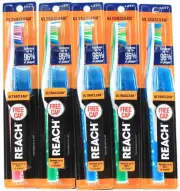 5 Reach Ultra Clean Soft Head Toothbrush & Cap Sets Random Colors
