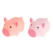 5 Pieces Mini Pig Toys Squeaky Pig Toys for Pet for Cat Dog Interactive Fetch fo