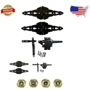 Versatile 8" Wood Gate Hinge and Latch Kit - Ideal for Single Swing Gates