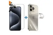 Tempered Glass Screen Protector for Apple iPhone 15 PRO MAX Front and Film Back