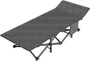 Portable Steel Foldable Camping Bed Carry Bag Included Single Portable Folding Guest Bed Comfortable Camping Beds for Adults Comfortable