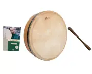 Bodhran Drum T-bar Mulberry Irish Tunable Drum + Book/DVD & 2 x Tippers