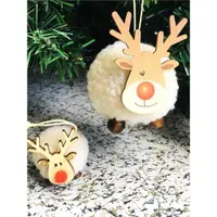 在飛比找ETMall東森購物網優惠-圣誕節裝飾品五角星公仔小鹿擺件創意木偶櫥窗桌面毛絨小掛件掛飾