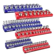 Magnetic Socket Organizer Set, 6 6 Pieces-1/4", 3/8", & 1/2" DR, SAE & Metric