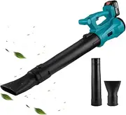 Electric Leaf Blower Machine, Cordless Air Dust Leaf Blower, with 2 Batteries, 6 Levels of Adjustable Wind Speed, 20000r/min Speed, Detachable Easy to Handle for Blowing Fallen Leaves, Dust, Snow
