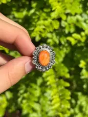 Spiny Oyster Ring | Sterling Silver Size 10 A454
