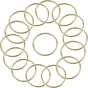 15Pcs Macrame Hoops Ring, BetterJonny 3 Inch Metal Craft Rings Hoops Gold Dream Catcher Rings Wreath Hoop Rings for Home Decorations DIY Crafts and Wall Hanging Crafts