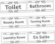MINAOLULUS 6Pcs Bathroom Toilet Stickers Adhesive Restroom Door Decals for Easy Identification Moisture Resistant Decorative Signs for Home Use Effortless Installation
