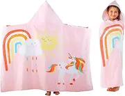 Novange Hooded Kids Beach Towel–Super Soft and Absorbent Cotton Kids Bath Towels with Hood- Swim, Surf, Camping, Travel Poncho Towel Wrap-Oversize Baby, Kids, Toddler Towels for Boys and Girls