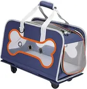 Ｂｅｓｇａ Pet Rolling Carrier Dog Carrier with Telescopic Handle Handbag Cat Carrier with Wheels for Carrying Transport Traveling Puppy