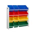 Keezi Kids Toy Box Bookshelf Organiser 12 Bins Display Shelf Storage Rack Drawer