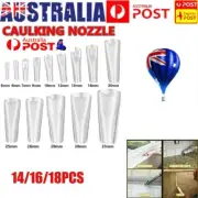14/16/18PCSXSilicone Caulking FinishQA Tool ScrapRO Set Nozzles Spatulas FillDM