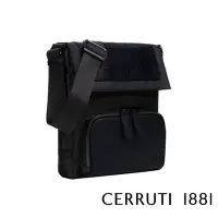 在飛比找momo購物網優惠-【Cerruti 1881】義大利頂級肩背包(黑色 CEBO