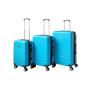 YES4HOMES Expandable ABS Luggage Suitcase Set 3 Code Lock Travel Carry Bag Trolley Aqua