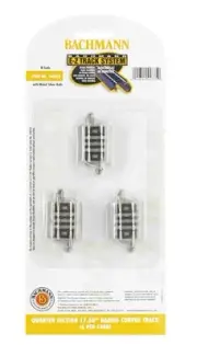 Bachmann Curved Track w/Nickel Silver Rail 17.5" Radius (6) - N Scale