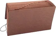 Smead TUFF Expanding File, Monthly (Jan.-Dec.), 12 Pockets, Flap and Elastic Cord Closure, Legal Size, Redrope-Printed Stock (70390)