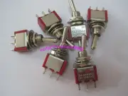 20pcs, Red MINI Toggle Switches ON ON CAR DIY Switch 2A 250VAC 5A 120VAC 3-Pin