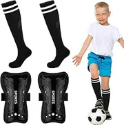 Lmyit Youth Soccer Shin Guards - Breathable Football Foot Pads Shin Guards with Socks - Calf Protector Football Sleeves, Soccer Equipment for Enhanced Protection Sports Game