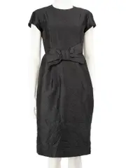 Black Bow Midi Dress