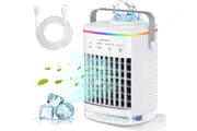 Portable Air Conditioner 3 IN 1 Air Cooler Desktop Cooling Fan with 4 Wind Speed & LED Light Table Air Conditioner Fan