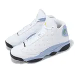 【NIKE 耐吉】休閒鞋 AIR JORDAN 13 RETRO 男鞋 白 藍 皮革 ZOOM 氣墊 AJ13 13代(414571-170)