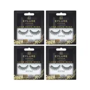 4x Eylure London Luxe Opulent Faux Mink Effect False Lashes