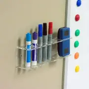 Pencil Storage Cup Acrylic Wall Mount Whiteboard Markers Pens Holder