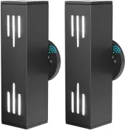 Dusk to Dawn Outdoor Wall Sconces, Square up down Sensor Wall Lights, Photocell