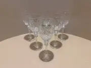 Rogaska Crystal Gallia Wine Goblets Glasses 7-3/4" Set Of 6