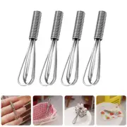 4 Pcs Small Whisk Electric Frying Pan Miniature Food Toy Egg Beater Micro Scene