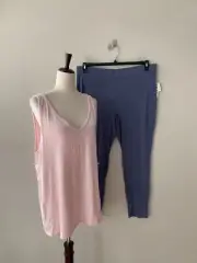 NWT! Alfani Women's Sz XXL Soft Modal Sleeveles V-Neck Tank & Pants Pajama Set