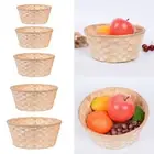 Yellow Rattan Weaving Basket Flower Basket For Fruit Bread Sundries