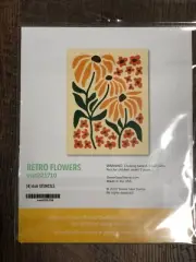 Simon Says Stamp Exclusive Retro Flowers 4 Piece Stencil 6x6 Set NIP