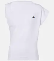 [Vivienne Westwood] Vivienne Westwood Hebo asymmetric cotton jersey T-shirt AU 14 white