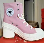Converse CHUCK 70 DE LUXE HEEL Women's High Heels Static Pink Shoes Size 7.5 NEW