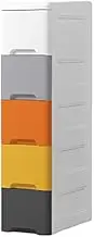 20cm Wide Gap Storage Cabinet Drawer Type Bathroom Kitchen Shelf Bedside Table 5 Layers 20 * 38 * 83cm Mix and Match Colors Space Saving Organizer for Small Spaces
