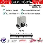 LockMaster Electric Sliding Gate Opener 1200KG Automatic Remote 4M Rail Tracks