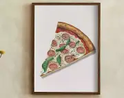 Pizza Artwork Print At Home Wall Art Wall Art Print Instant Art