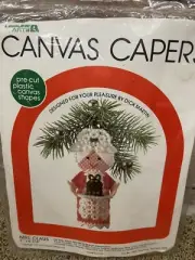 Leisure Arts Vintage 1981 Dick Martin Plastic Canvas Capers Kit 402 Mrs Claus