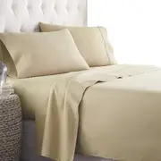 Hotel Soft Flat Fitted Sheet Set Single KS Double Queen King SK Cream