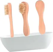 OSOLADY 3pcs Cleaning Brush Soft Bristles Facial Bathing Brush for Travel and Home Use for Exfoliating and Improving Skin Circulation