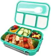 1.3L Adults Kids Bento Lunch Box Food Container Storage Microwave 4 Compartment