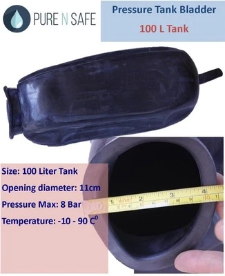 PURE N SAFE Bladder for 100L Pressure water tank, Drinking Water Compatible