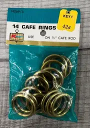 Vintage KMART CAFE CURTAIN RINGS Kitchen For 1/2" Rods Pack Of 14 NIP