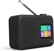 LFF Dab Radio, DAB Digital Radio, Small FM Digital Radio, DAB Plus Radio, Kitchen Radio with Cable or Battery Operated Radio, Colour Display Radio with Bluetooth