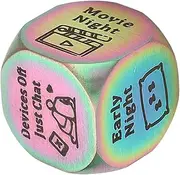 shpuuyy Valentine's Day Decision Dice - Valentine's Day Stainless Steel Fun Date Night Dice,Interactive Night Dating Decision Dice, Creative Date Dice Decider for Men and Women