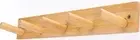 Hat Rack Hats Wall Mounted Coat 5pegs Bamboo Entryway Hooks Hanging Coats