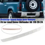 For Land Rover Defender 2020-2024 Rear Bumper Sill Plate Guard Protector Silver (for: Land Rover)