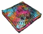 Indian Mandala Floor Pillow Sun Moon Meditation Cushion Cover Dog Bed Square 35"