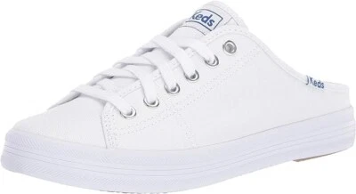 Keds Women's Kickstart Mule Canvas Sneaker White Size 7.5 US